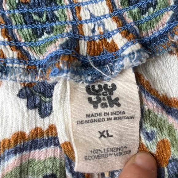 Lucy & Yak Jody Wide Leg Trousers Ecovero Gauze Jagger Floral Paisley XL 16-18 - Picture 7 of 8